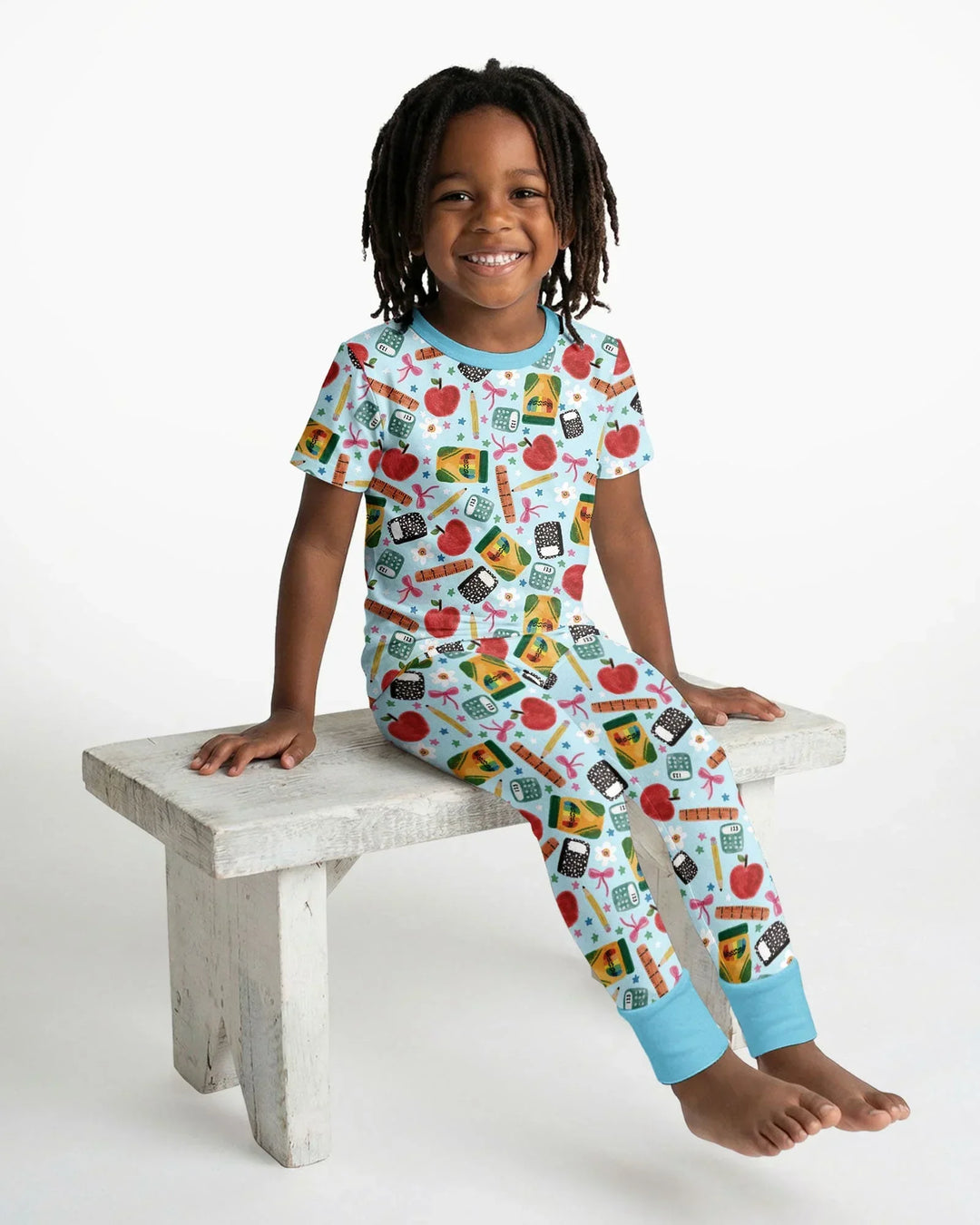 Little Learner Bamboo Two Piece Short Sleeve Pajama Set