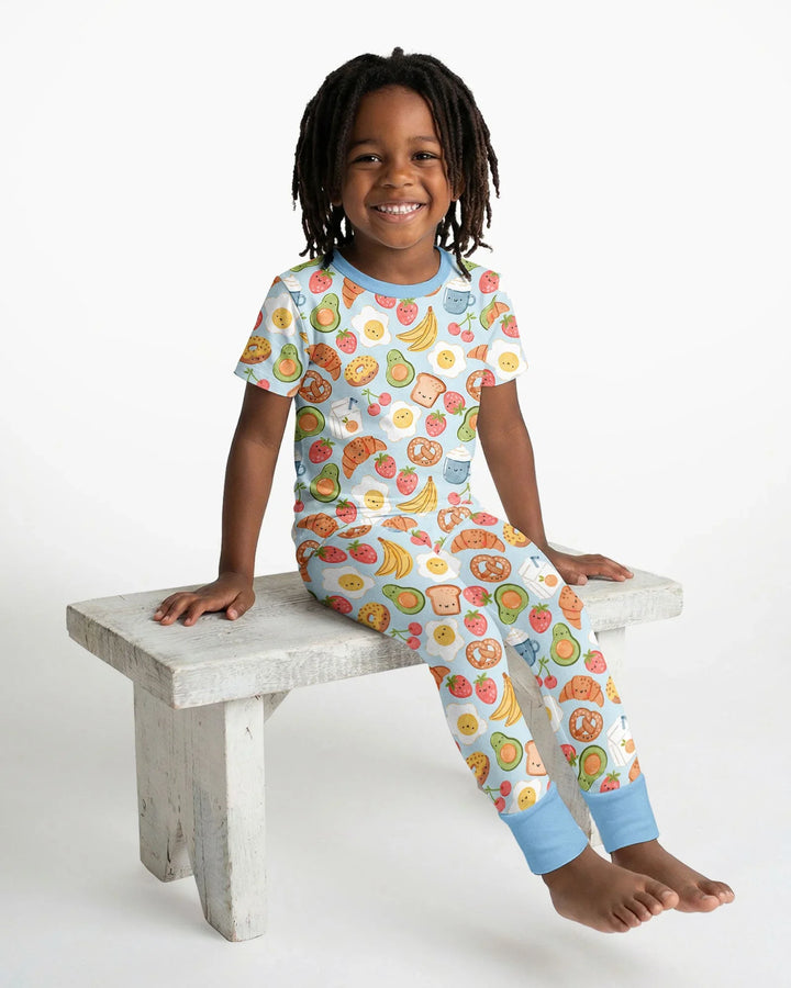Zweiteiliges, kurzärmliges Pyjama-Set mit Marienkäfern