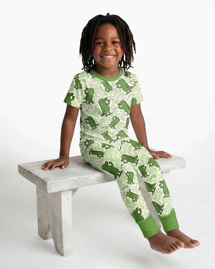 Zweiteiliges, kurzärmliges Pyjama-Set mit Marienkäfern