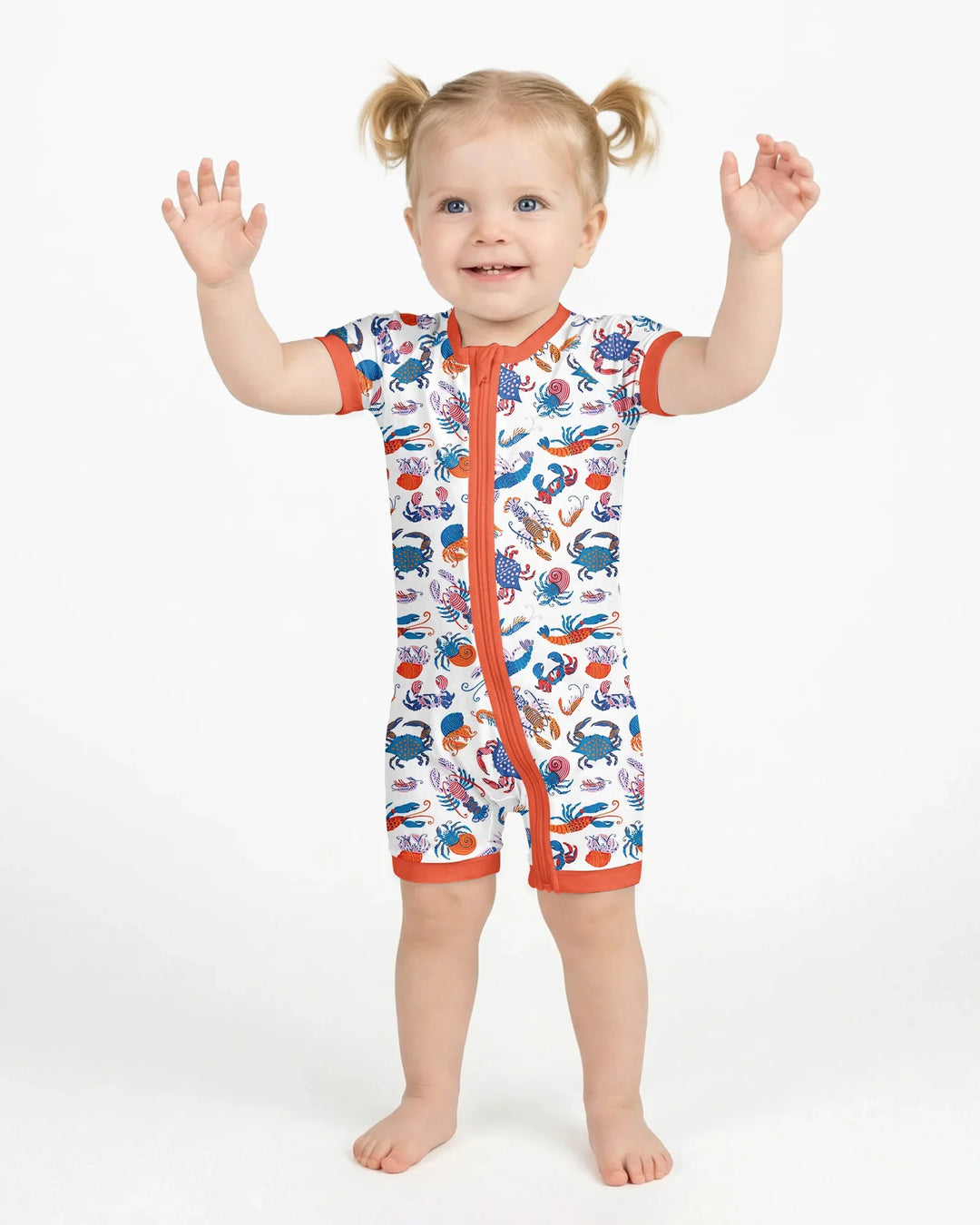 Crustacean Nation Family Matching Bamboo Shorty Zippy