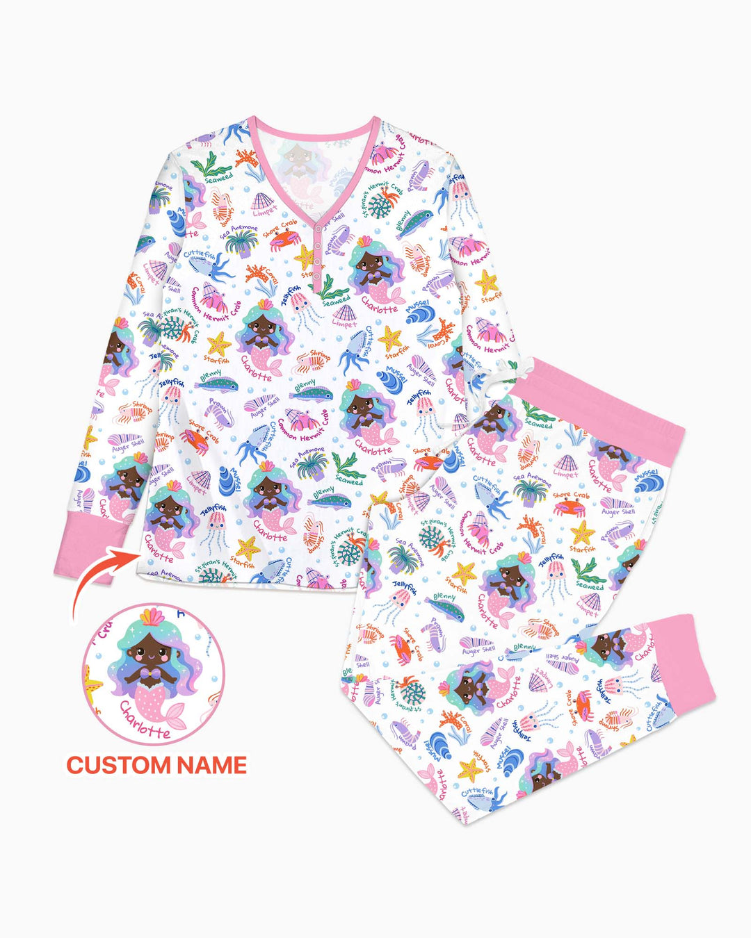 Plantilla Pijama de Bambú Personalizado para Mujer