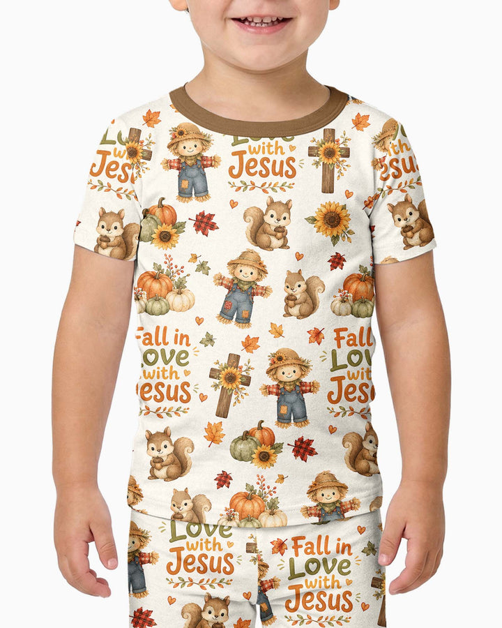 Fall For Jesus Bamboo Two Piece Short Sleeve Pajama Set