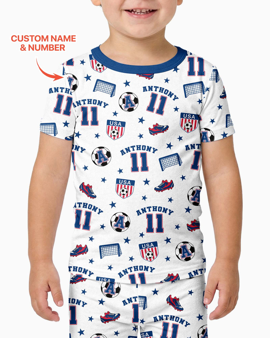 Zweiteiliges, kurzärmliges Pyjama-Set mit Marienkäfern
