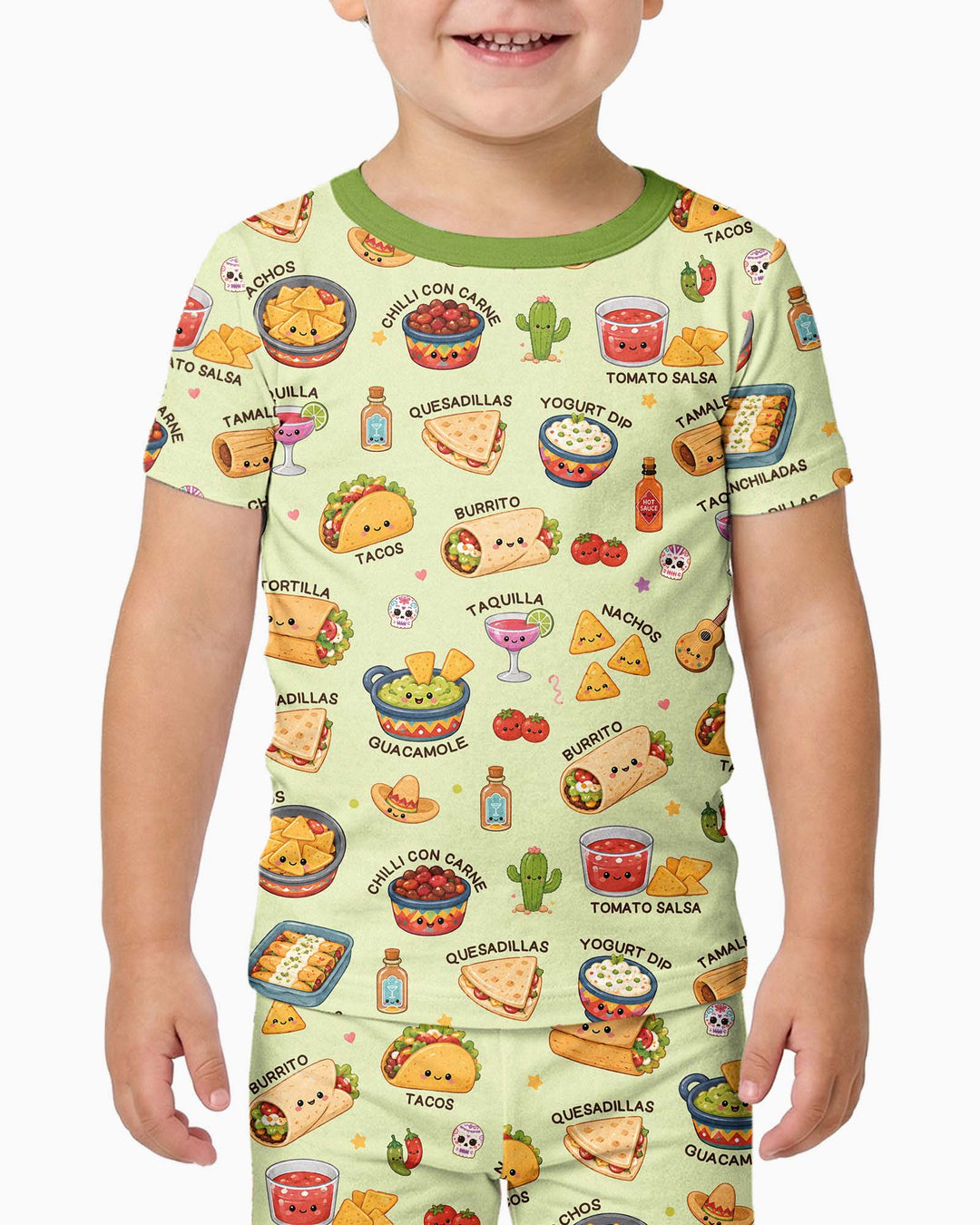 Conjunto de pijama de dos piezas de manga corta de bambú