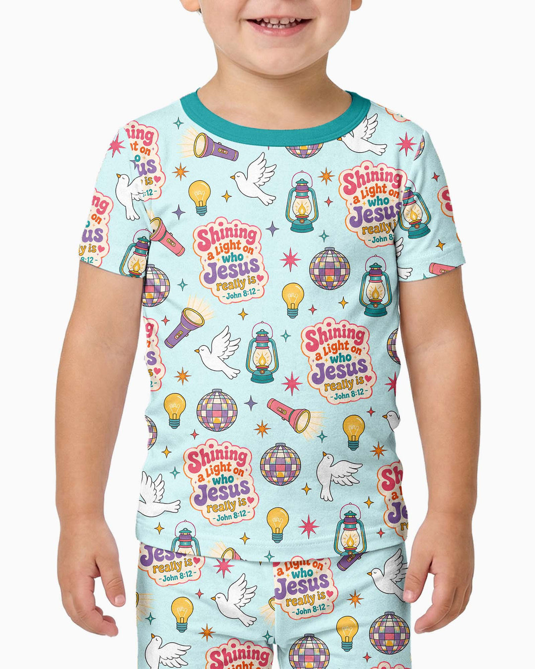 Zweiteiliges, kurzärmliges Pyjama-Set mit Marienkäfern