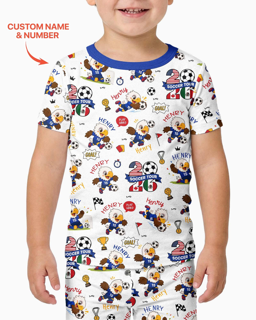 Zweiteiliges, kurzärmliges Pyjama-Set mit Marienkäfern