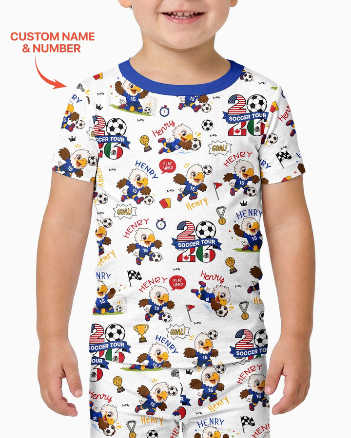 Zweiteiliges, kurzärmliges Pyjama-Set mit Marienkäfern