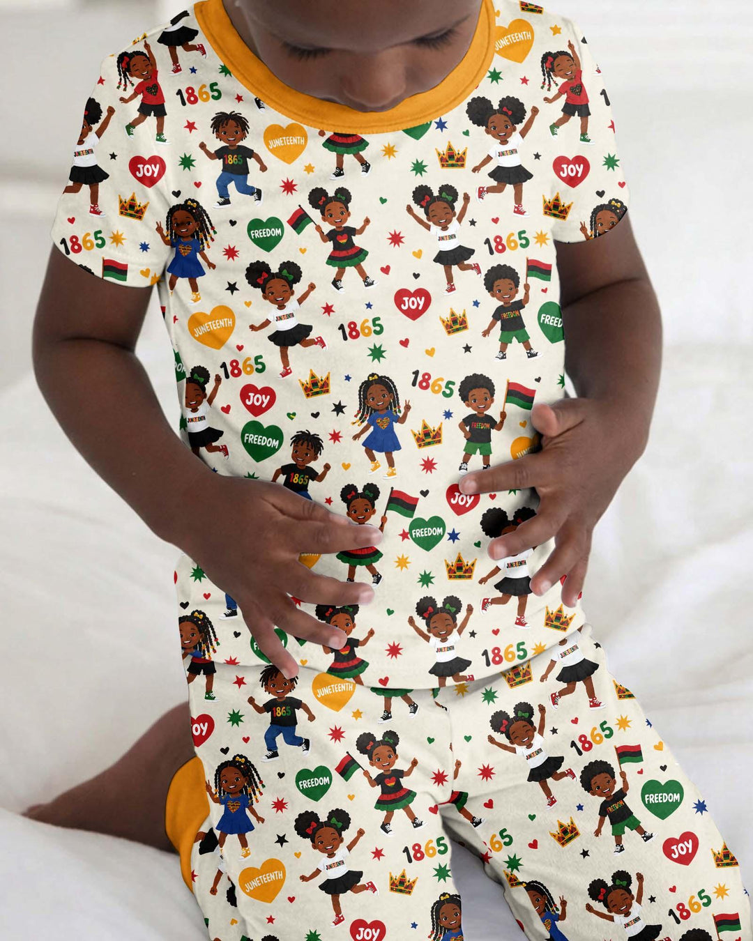 Celebrate Juneteenth Freedom Bamboo Two Piece Short Sleeve Pajama Set