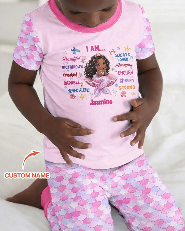 Conjunto de pijama de dos piezas de bambú de manga corta, plantilla personalizada