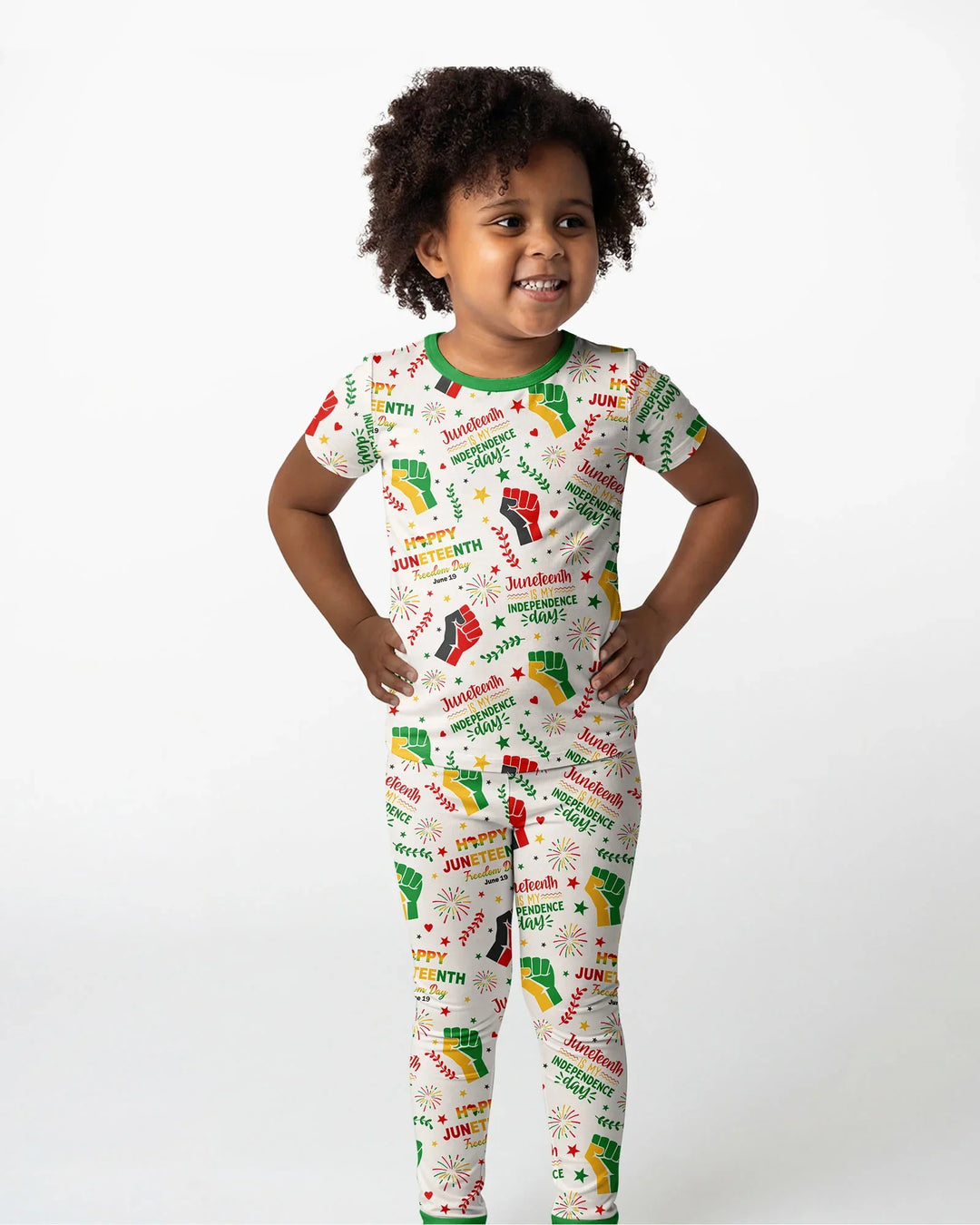 Conjunto de pijama de dos piezas de manga corta de bambú