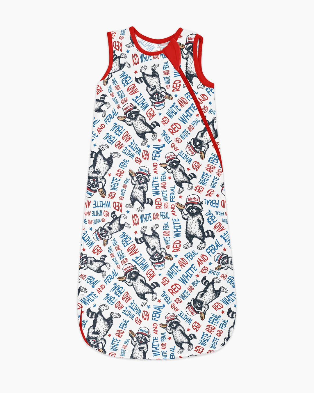 Red White and Feral Bamboo Sleep Bag