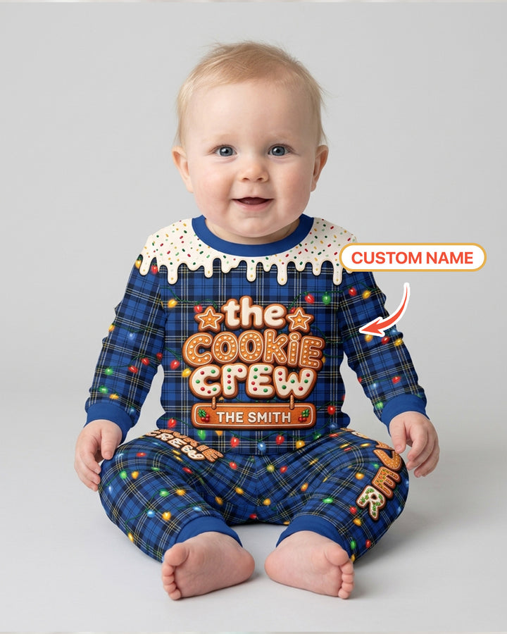 The Cookie Crew Custom Name Bamboo Two Piece Long Sleeve Pajama Set