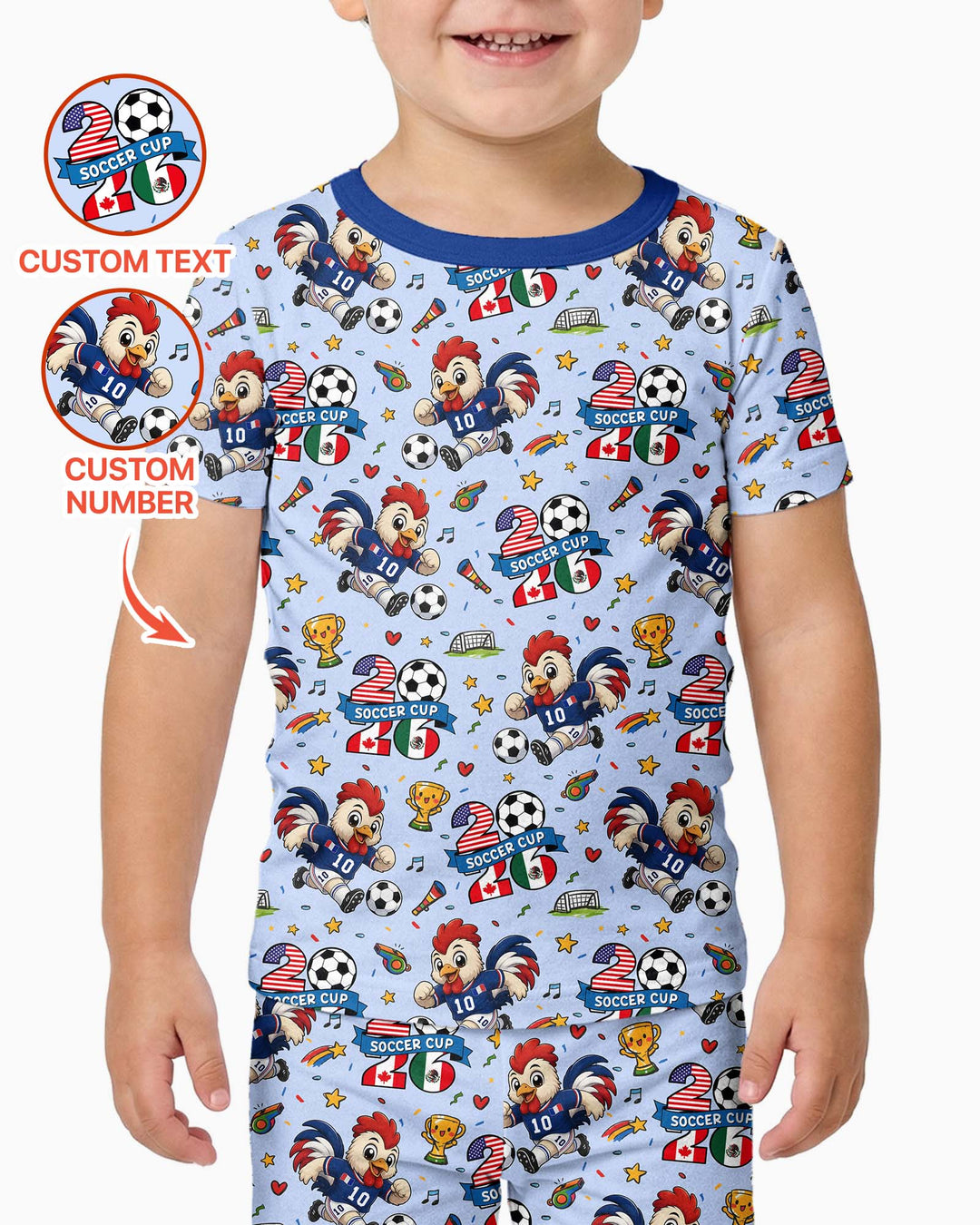 Conjunto de pijama de dos piezas de bambú de manga corta, plantilla personalizada