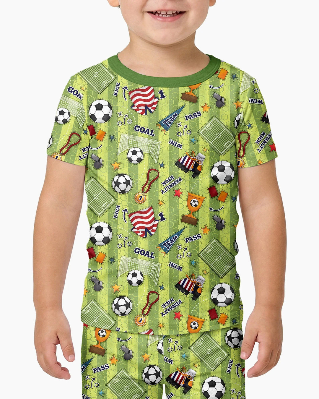 Conjunto de pijama de dos piezas de manga corta de bambú