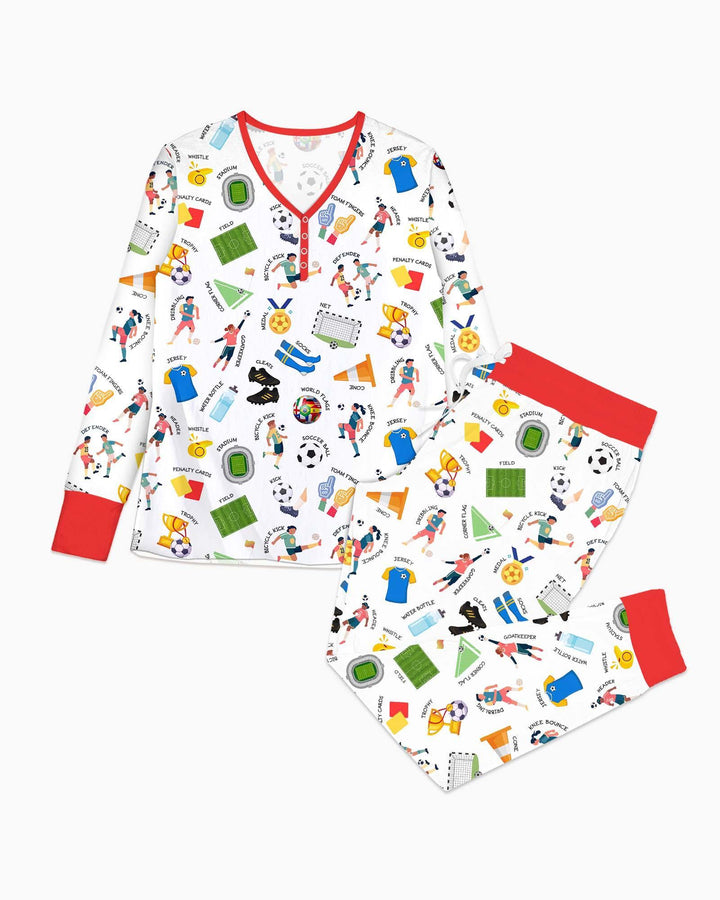 Plantilla de conjunto de pijama de mujer de bambú