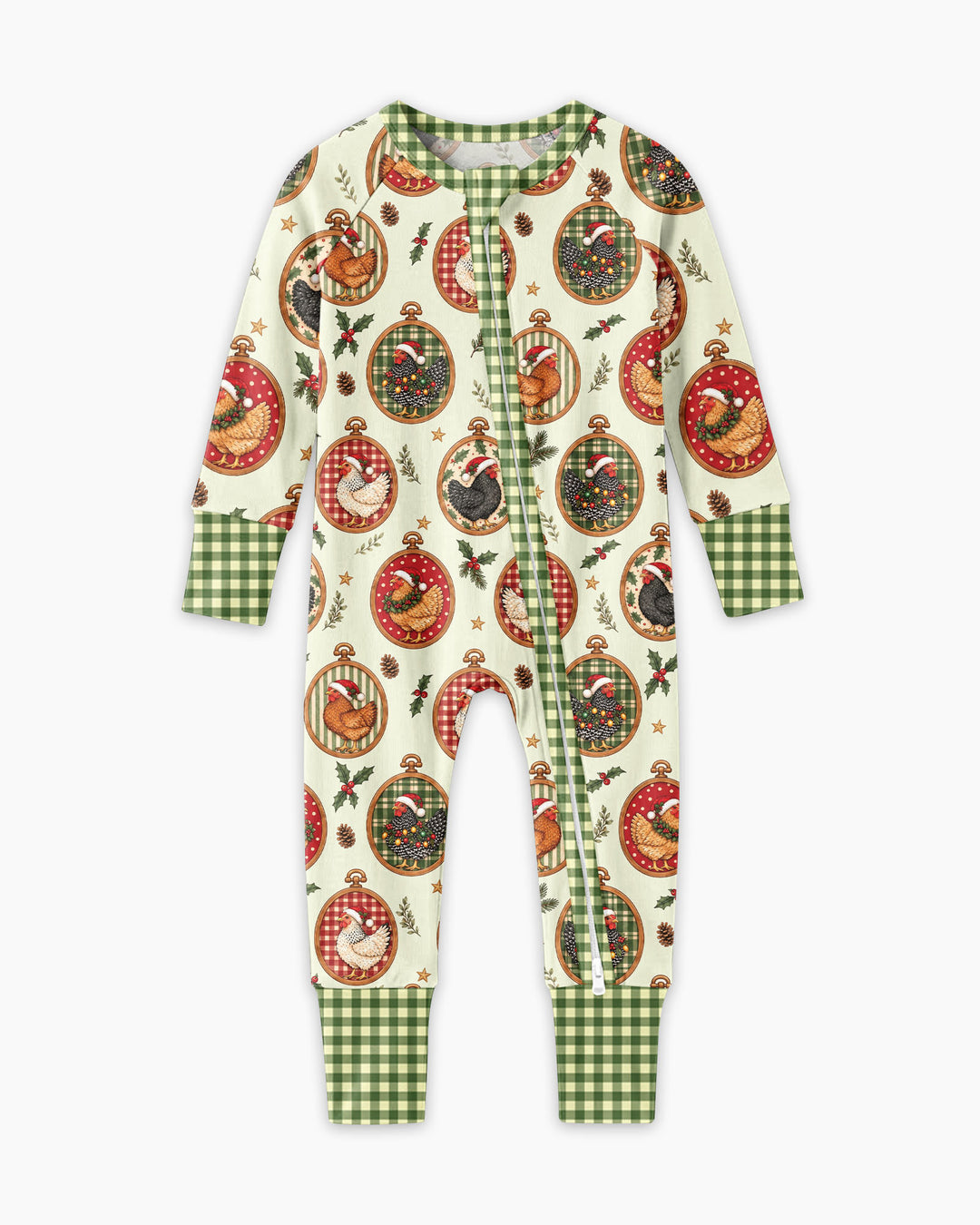 Chicken Merry Clucking Christmas Bamboo Convertible Zippy