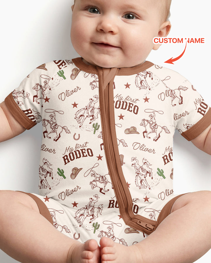 Plantilla PERSONALIZADA de Bambú Pijama Corto con Cremallera