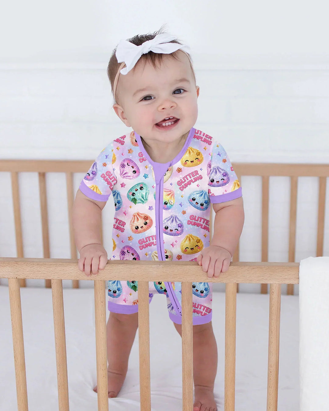 Glitter Dumpling Bamboo Shorty Zippy