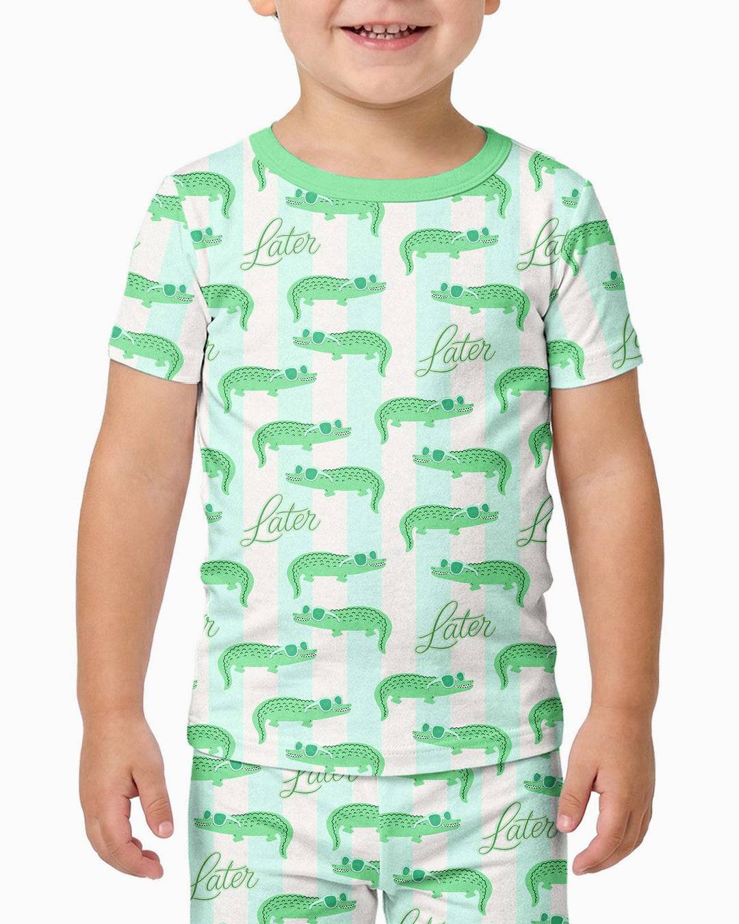 Later Gator Bamboo Two Piece Short Sleeve Pajama Set