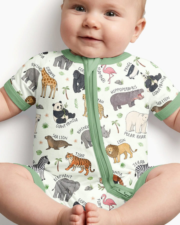 Safari Animals Bamboo Shorty Zippy