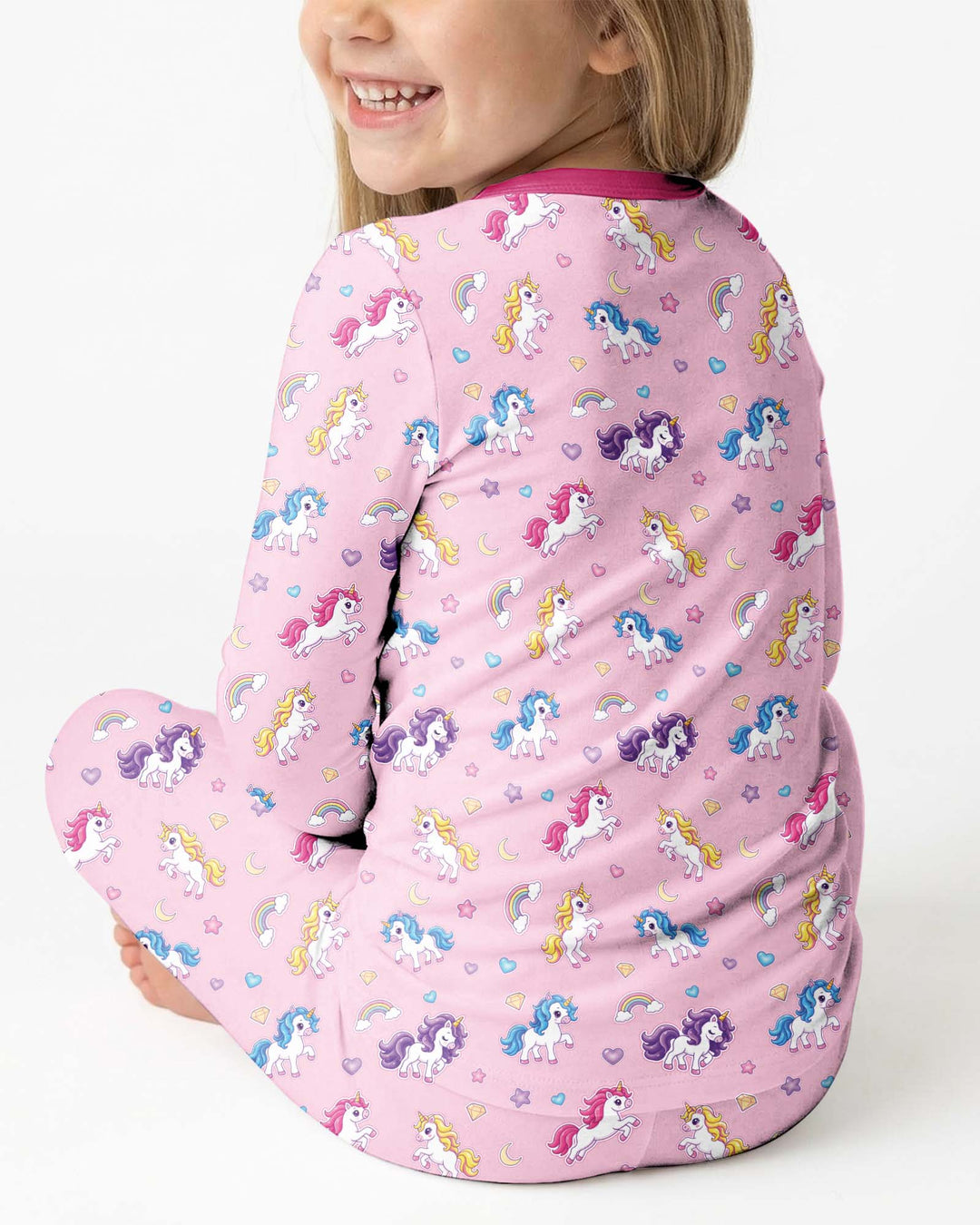 Cute Baby Word Car Bamboo Two Piece Long Sleeve Pajama Set