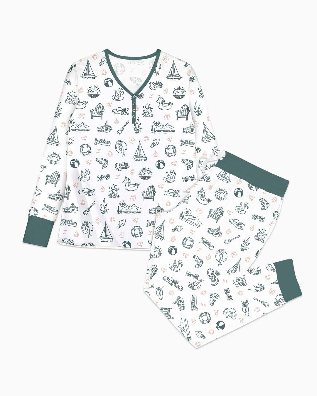 Lake Vibe Bamboo Women Pajama Set