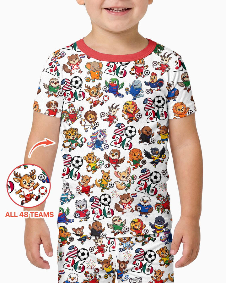 Conjunto de pijama de dos piezas de manga corta de bambú