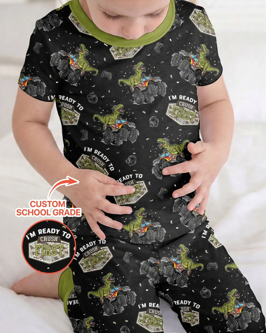 Zweiteiliges, kurzärmliges Pyjama-Set mit Marienkäfern