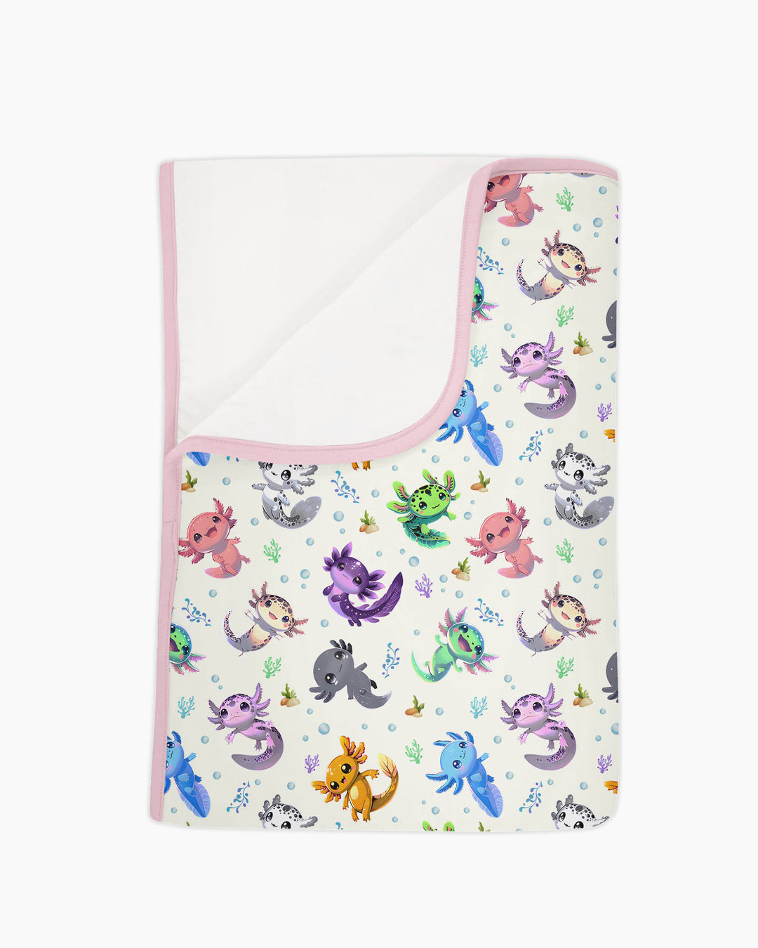 I Love You Axolotl Bamboo Blanket