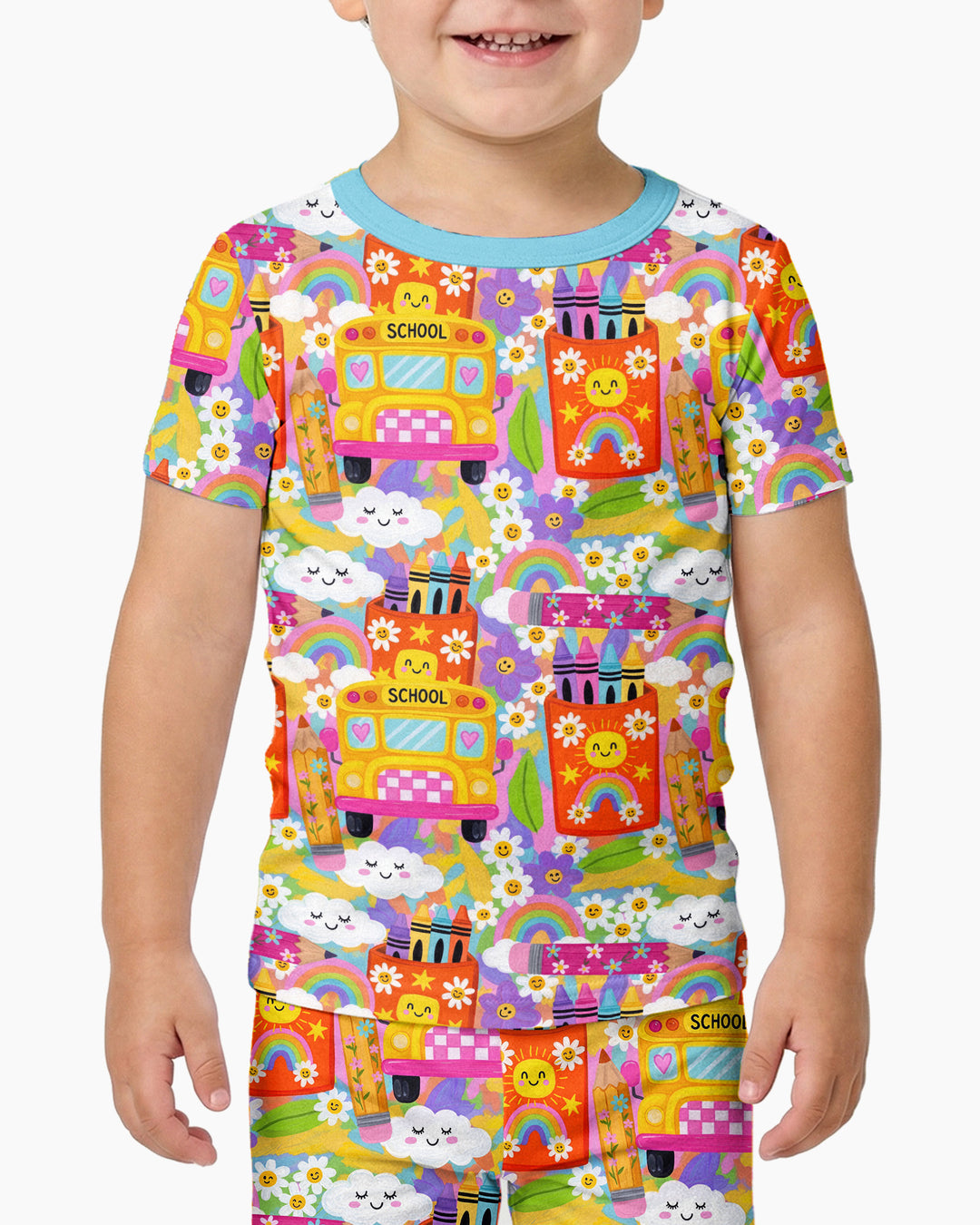 Zweiteiliges, kurzärmliges Pyjama-Set mit Marienkäfern