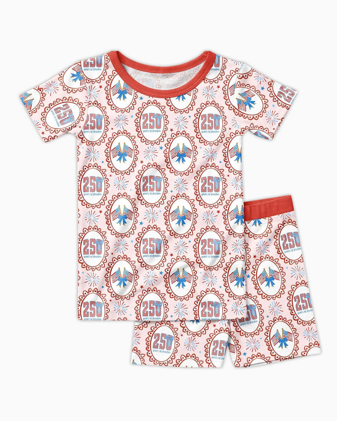 Schlafanzug-Set zweiteilig, kurze Ärmel, kurze Hose, Bambus