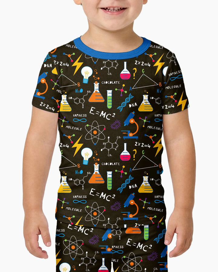 Science Explorer Family Matching Bamboo Two Piece Short Sleeve Pajama Set