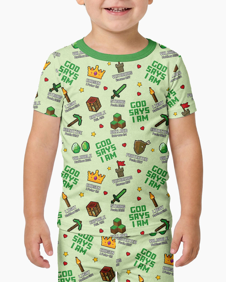 Christian Gamer Bamboo Two Piece Short Sleeve Shorts Pajama Set
