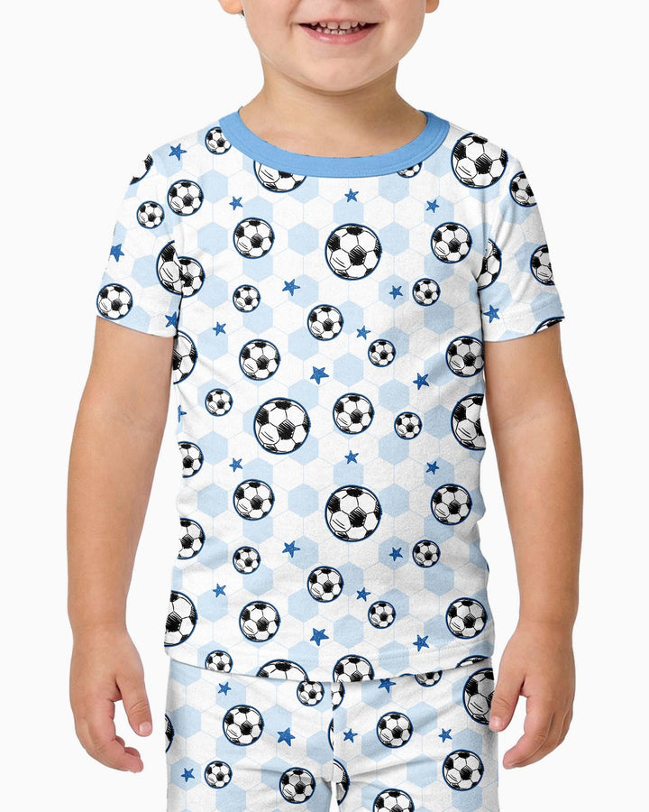 Goal Squad Family Matching Bamboo Two Piece Short Sleeve Pajama Set