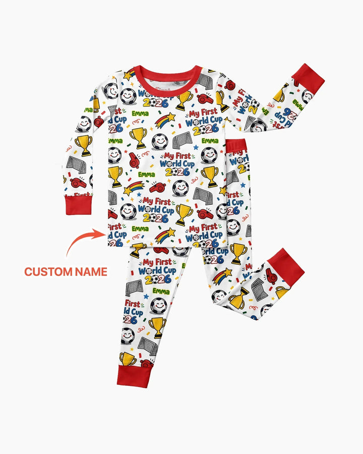 Conjunto de pijama de dos piezas de bambú con mangas largas, plantilla PERSONALIZADA