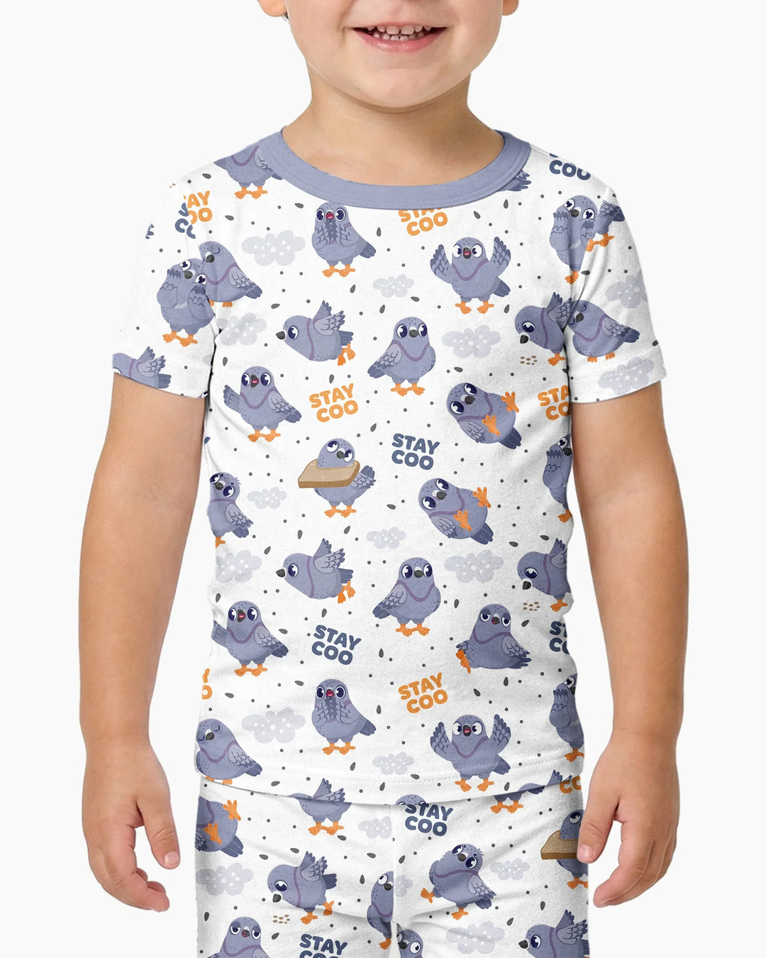Pigeon Stay Coo Bamboo Two Piece Short Sleeve Pajama Set