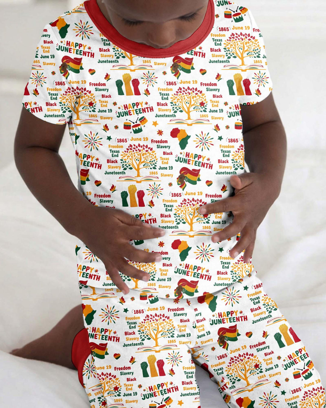 Happy Juneteenth Bamboo Two Piece Short Sleeve Pajama Set