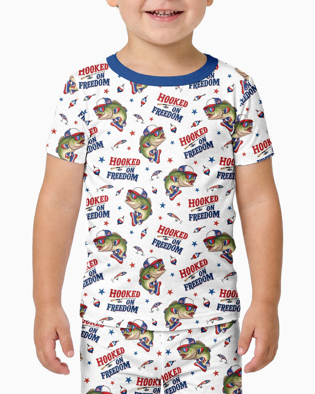 Hooked On Freedom Bamboo Two Piece Short Sleeve Pajama Set