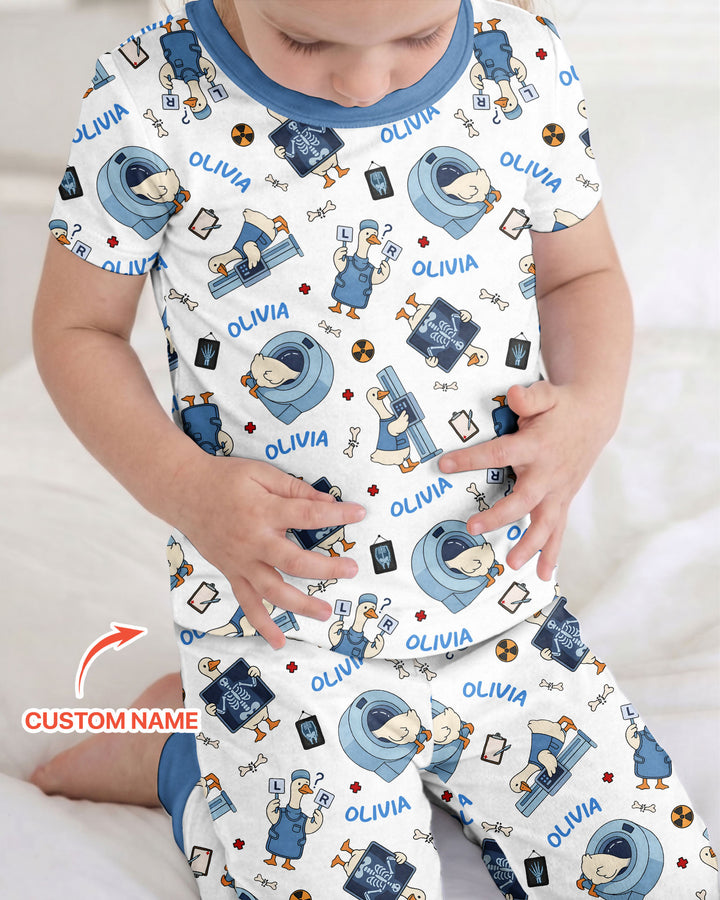 Zweiteiliges, kurzärmliges Pyjama-Set mit Marienkäfern