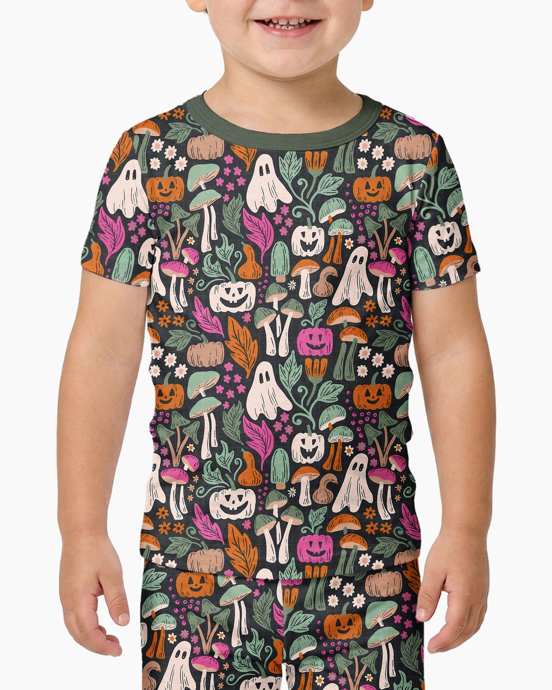 Dark Pumpkin Zona Bamboo Two Piece Short Sleeve Pajama Set