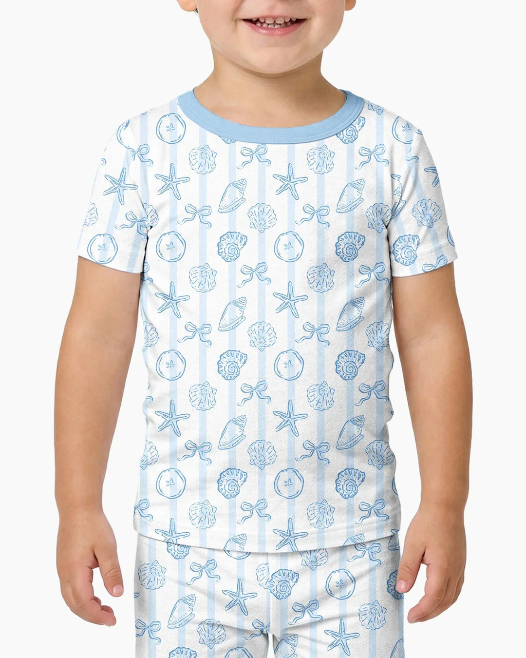 Conjunto de pijama de dos piezas de manga corta de bambú