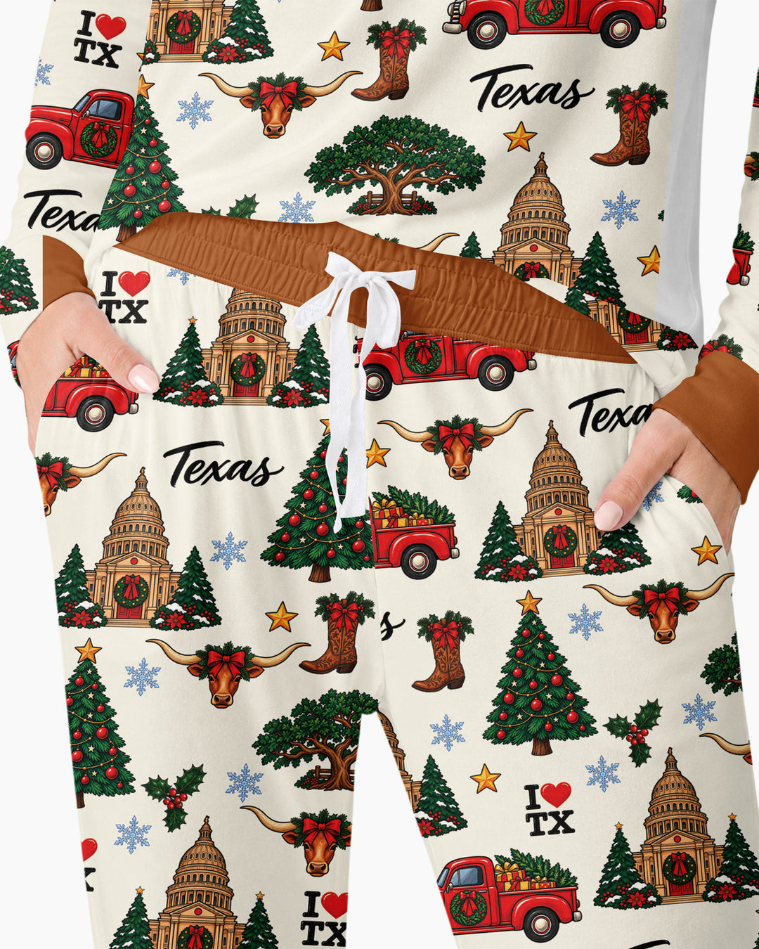 Christmas In Texas Bamboo Women Pajama Set