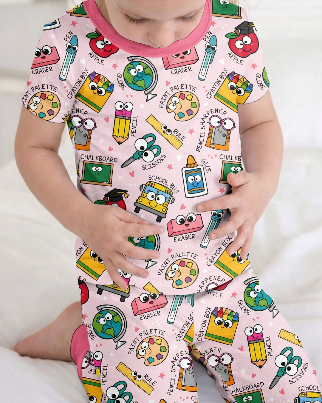 Zweiteiliges, kurzärmliges Pyjama-Set mit Marienkäfern