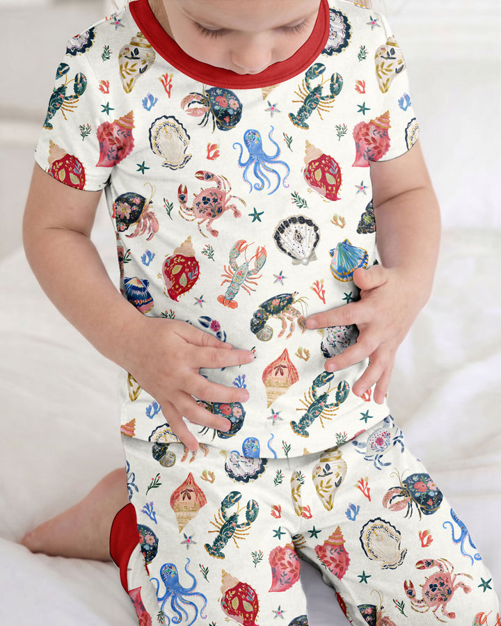 Preppy Coastal Bamboo Two Piece Short Sleeve Pajama Set