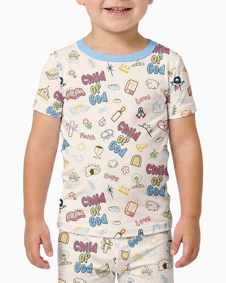 Zweiteiliges, kurzärmliges Pyjama-Set mit Marienkäfern