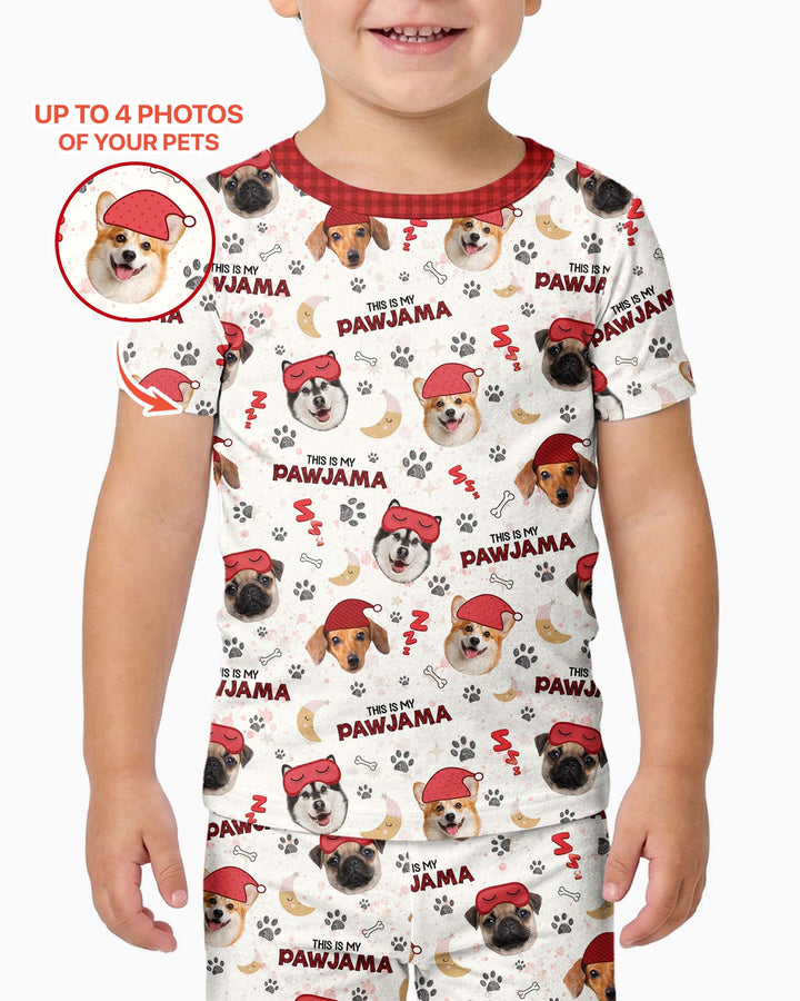Custom Pet Photo This Is My Pawjama Bamboo Two Piece Short Sleeve Pajama Set