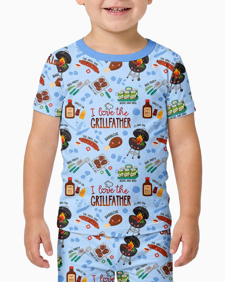 The Grill Father Family Matching Bamboo Two Piece Short Sleeve Pajama Set