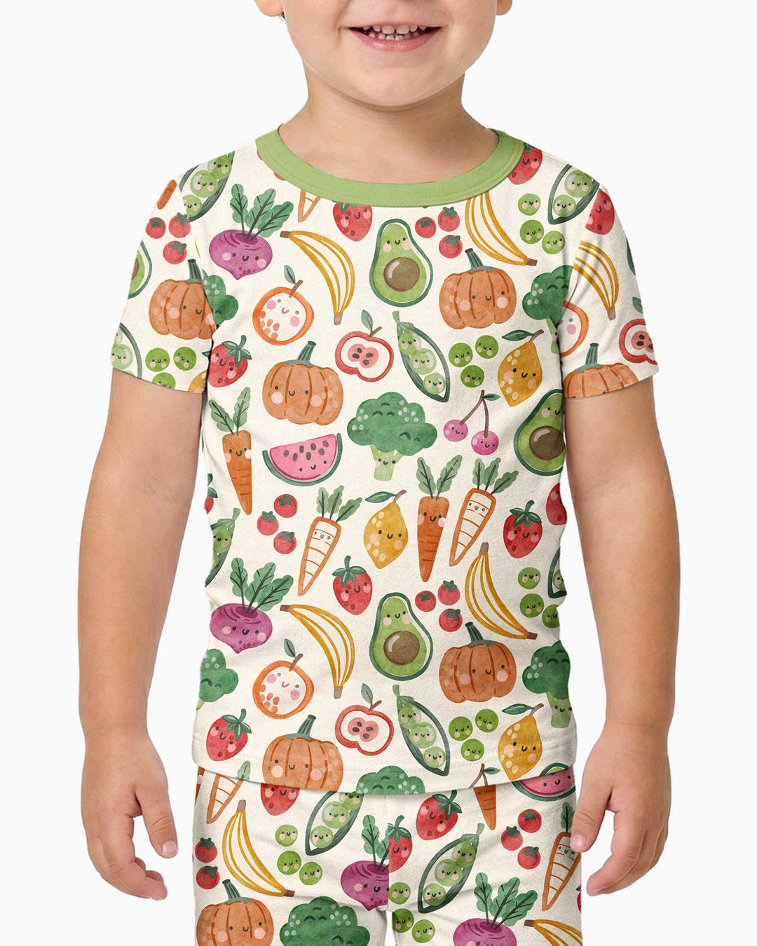 Conjunto de pijama de dos piezas de manga corta de bambú