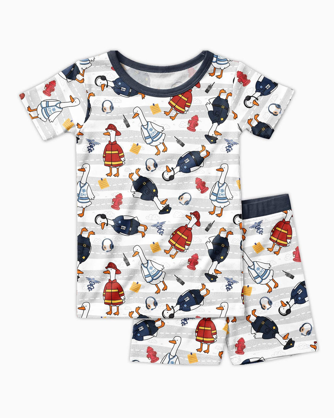 Schlafanzug-Set zweiteilig, kurze Ärmel, kurze Hose, Bambus