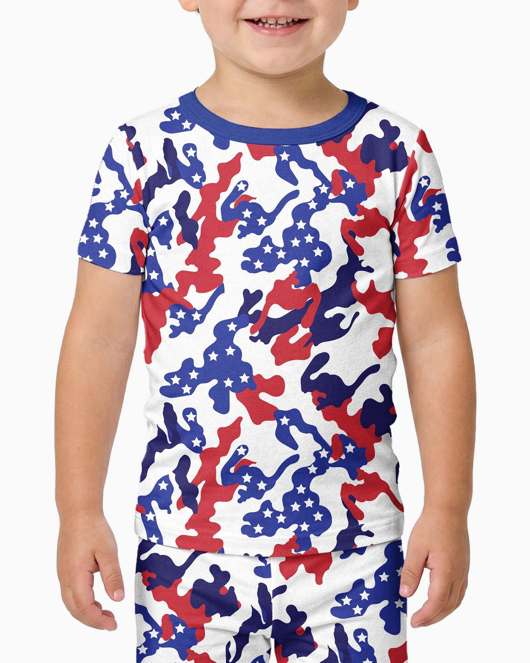 Patriot Camo Daddy & Me Matching Bamboo Two Piece Short Sleeve Pajama Set